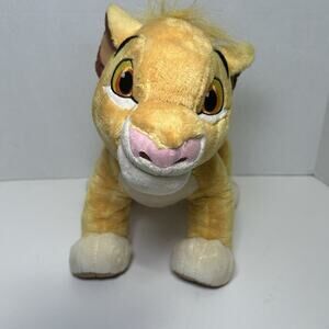 DISNEY STORE THE LION KING SIMBA PLUSH TOY‎ 11”x12” MEDIUM STUFFED ANIMAL